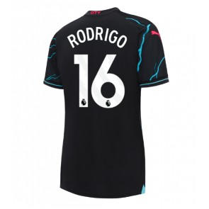 Manchester City Rodri Hernandez #16 Dámské Alternativní Dres 2023-24 Krátký Rukáv